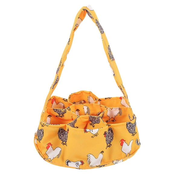 FONDOTIN Multi-Pocket Canvas Gathering Basket, Easy to Clean, Ideal for Collecting Chickens, Geese, and Poultry Supplies