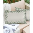 thumbnail image 1 of Farm Eucalyptus Leaves Border Outdoor Pillow Covers Set of 2,Decorative Waterproof Throw Pillow Case,Vintage Linen Cotton Linen Soft Cozy Cushion Pillowcases, 1 of 7
