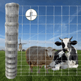 Farm Fence 6ft x 100ft Heavy Zinc Coating Field Wire Fencing, Deer Fence, Galvanized Livestock Fence,Goat Fence,Hog Wire Fencing, Garden Fencing Used to Yard and Garden