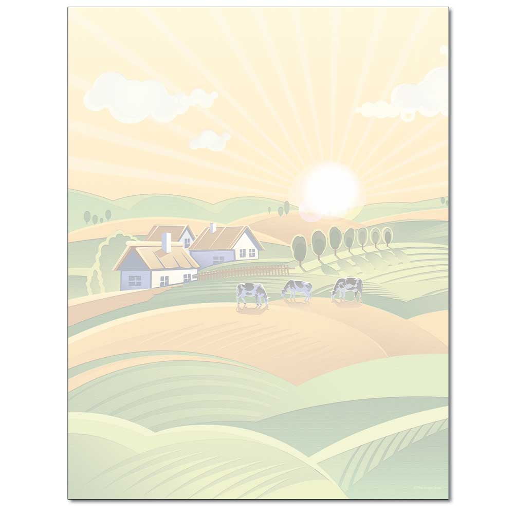 Track & Field Themed Letterhead & Printer Paper - 100 Sheet Pack, Premium 28lb, 8.5x11 Inches