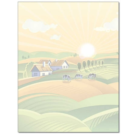 Farm Field Letterhead, Printer & Copier Paper, 100 Sheets per Pack