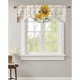 thumbnail image 1 of Farm Flower Sunflower Bee Window Valance Curtain Kitchen Cafe Short Curtains Living Room Tie-Up Valance Curtain, 1 of 6