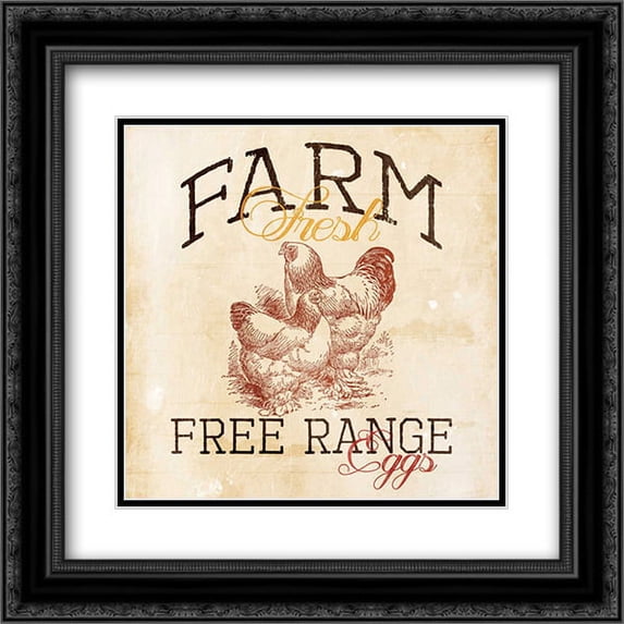 Farm Fresh 2x Matted 20x20 Black Ornate Framed Art Print by Grey, Jace