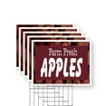 thumbnail image 1 of Farm Fresh Apples Yard Sign 5 Pack of 18 Inch x 24 Inch Single Sided Weatherproof Heavy-Duty Plastic with Stake | Local Produce, Orchard Promotions, Fresh Seasonal Fruit | Made in USA, 1 of 7
