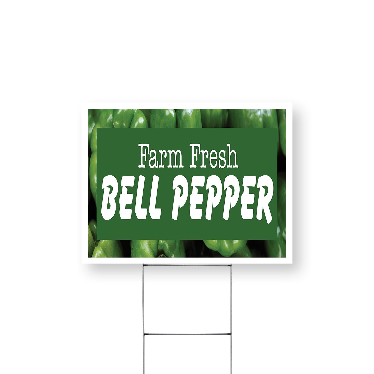 Farm Fresh Bell Pepper Yard Sign 12 Inch x 16 Inch Single Sided ...