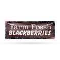 thumbnail image 1 of Farm Fresh Blackberries Banner Sign 18 Inch x 48 Inch | 13 oz Vinyl with Metal Grommets | Heavy-Duty Single-Sided Outdoor Durable Printed High-Quality Weatherproof | Made in the USA, 1 of 6