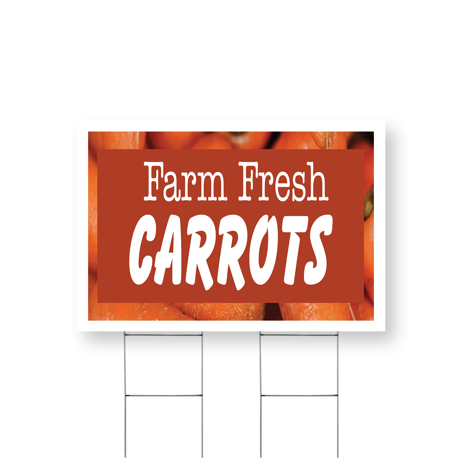 Farm Fresh Carrots Yard Sign 24 Inch x 36 Inch Single Sided ...