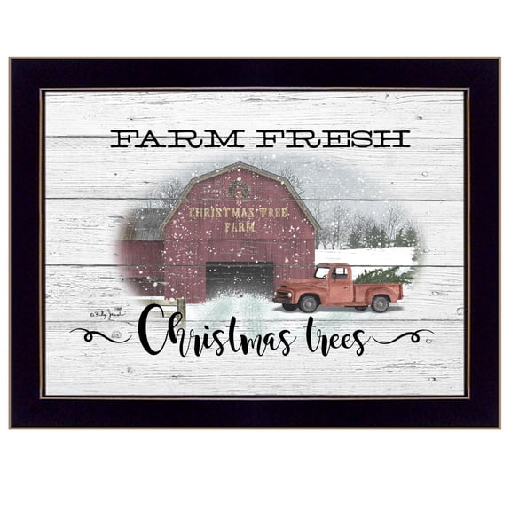 TrendyDecor4U Farm Fresh Christmas Trees Billy Jacobs Framed Print BJ1249-712