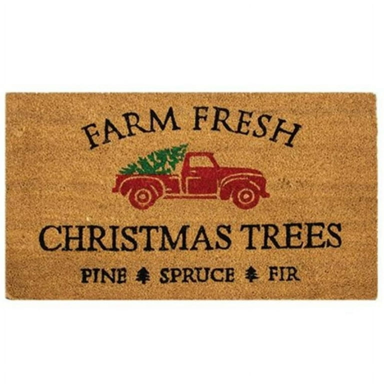 Christmas Tree Farm” - Coir Christmas Outdoor Mats