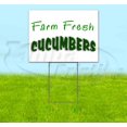 thumbnail image 1 of Farm Fresh Cucumbers (18" x 24") Yard Sign, Includes Metal Step Stake, 1 of 6