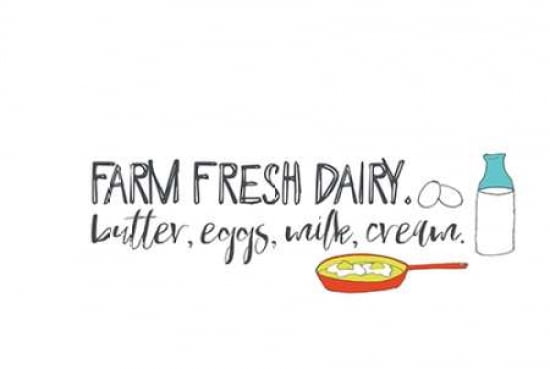Farm Fresh Dairy Canvas Art - Pamela J Wingard (24X36)