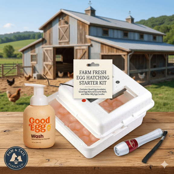 Farm Fresh Egg Hatching Starter Kit Egg Wash, Candler & Digital Incubator