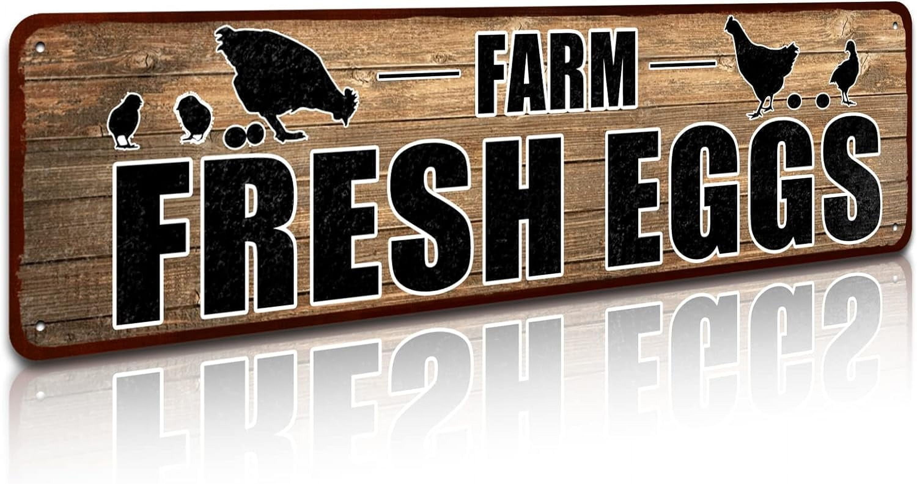 PXIYOU Insegna In Metallo Vintage 'Farm Fresh Chicken' – 20x30 Cm – Decorazione Rustica Per Parete, Bar, Cucina