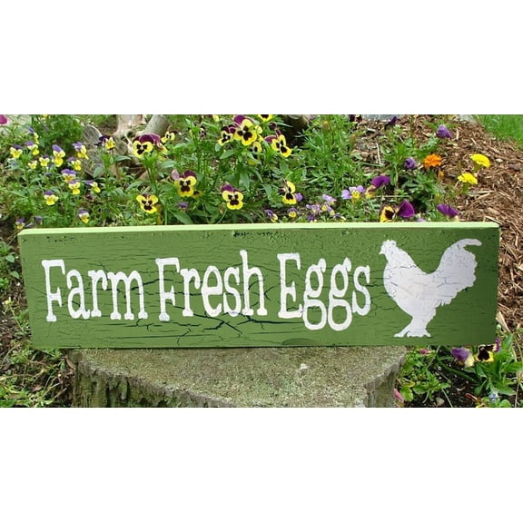 Farm Fresh Eggs Sign Eggs for Sale Wooden Plaque Roadside Sales Greens Wooden Signs With Sayings 6 x 16,26oc17waA388