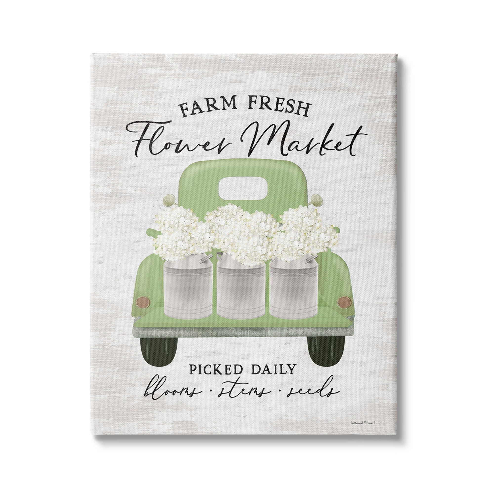 Farm Fresh Flower Market White Hydrangeas Milk Tin Canvas Art, 24 x 30, Made In USA