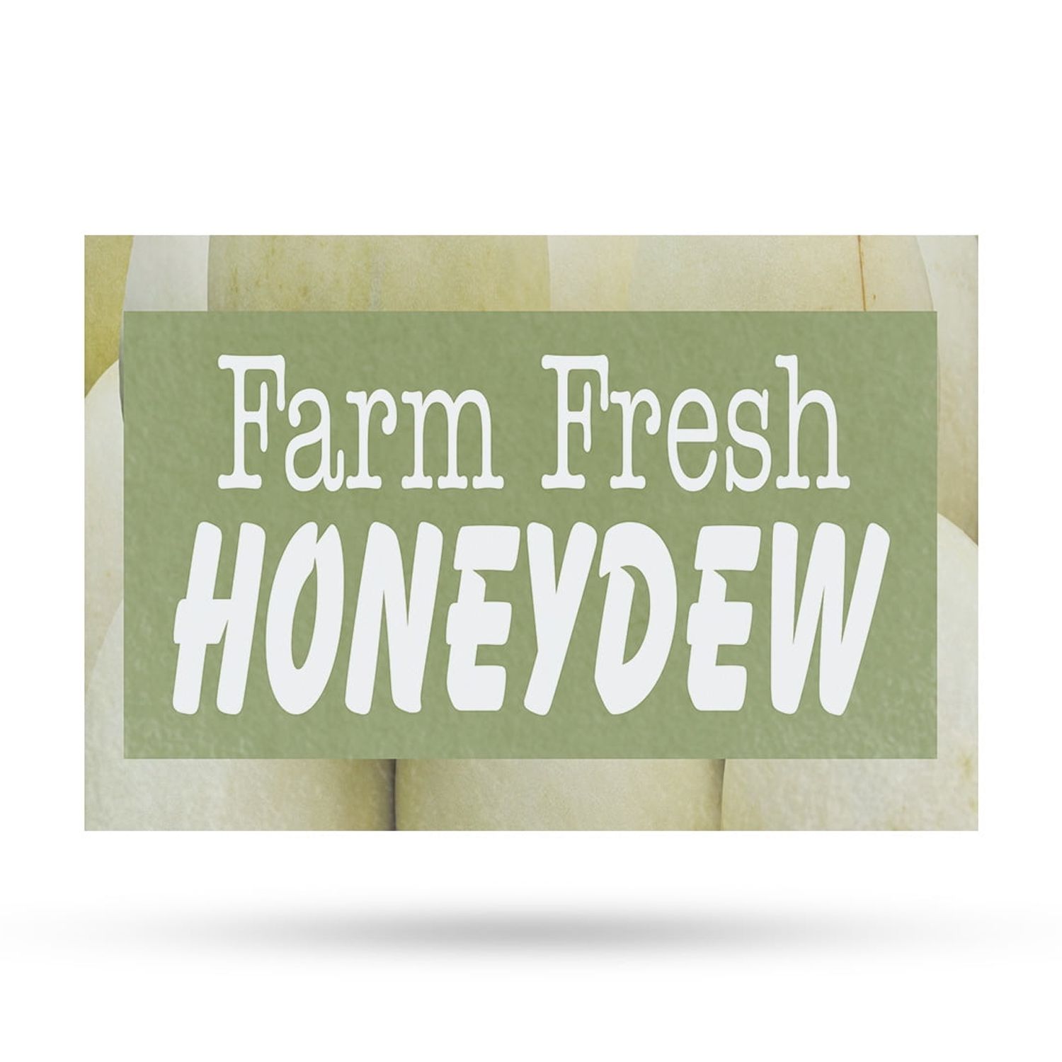 Farm Fresh Honeydew Vinyl Decal 24 Inch x 36 Inch Weatherproof Heavy ...
