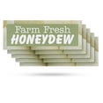 thumbnail image 1 of Farm Fresh Honeydew Vinyl Decal 5 Pack of 24 Inch x 9 Inch Weatherproof Heavy-Duty Adhesive Backing | Sweet Melons, Farmer’s Market, Freshly Harvested | Made in USA, 1 of 6