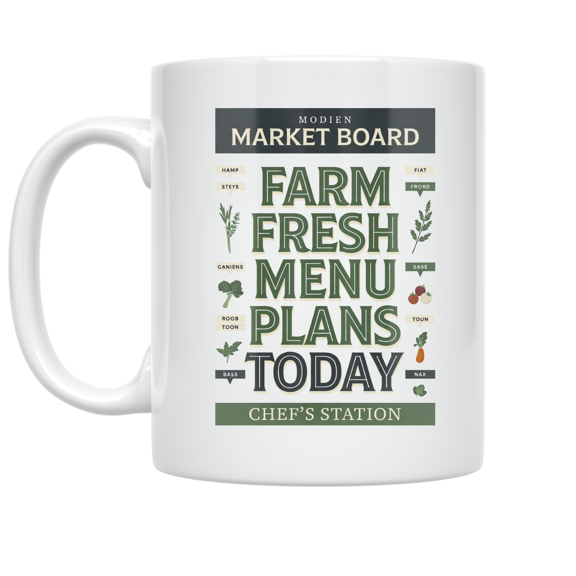 Farm Fresh Menu Plans Today - Chef Station Enthusiast - 11 oz Ceramic Coffee Mug