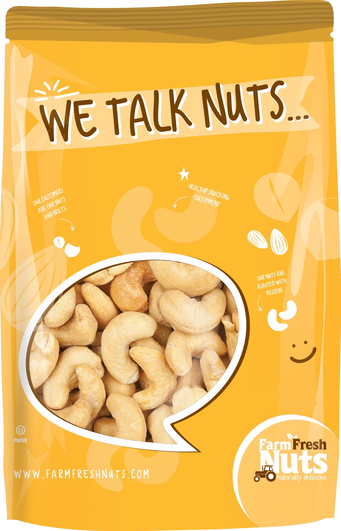Farm Fresh Nuts Dry Roasted In Small Batches and Unsalted Cashews (3 LB)