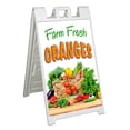 thumbnail image 1 of Farm Fresh Oranges (24" X 36") Standard A-Frame Signicade, Includes Decal Applied To Stand, 1 of 4