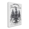 thumbnail image 1 of Farm Fresh Pine & Fir Trees Vintage Holiday Advertisement Botanical & Floral Graphic Art Gallery-Wrapped Canvas Print Wall Art, 1 of 5