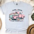 thumbnail image 1 of Farm Fresh Pumpkins Shirt | Vintage Pink Truck Autumn Tee | Fall Harvest T-Shirt, Ash, Size XL, 1 of 6
