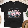 thumbnail image 1 of Farm Fresh Pumpkins Shirt | Vintage Pink Truck Autumn Tee | Fall Harvest T-Shirt, Black, Size 2XL, 1 of 6