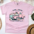 thumbnail image 1 of Farm Fresh Pumpkins Shirt | Vintage Pink Truck Autumn Tee | Fall Harvest T-Shirt, Light Pink, Size S, 1 of 6