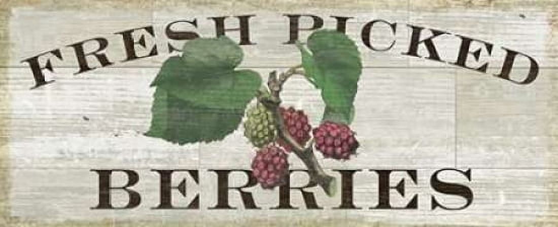 Farm Fresh Raspberries Canvas Art - Sue Schlabach (24 x 48)