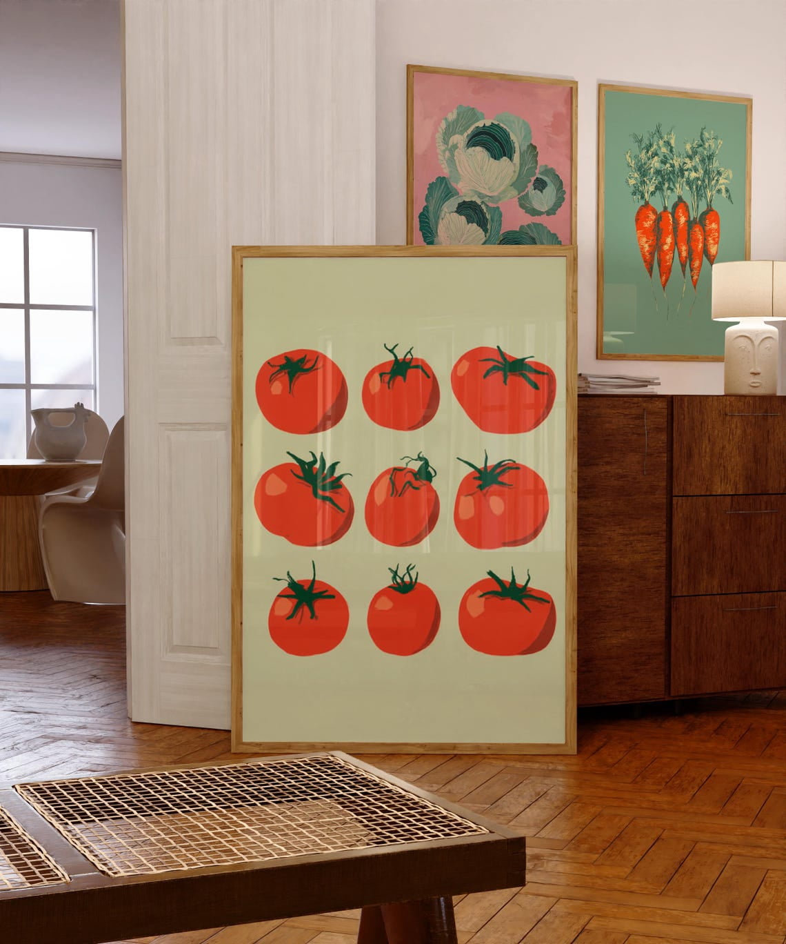 Printable Sign Photo Farm Fresh Red Tomato Wall Art Print, Vintage Botanical Vegetable ...