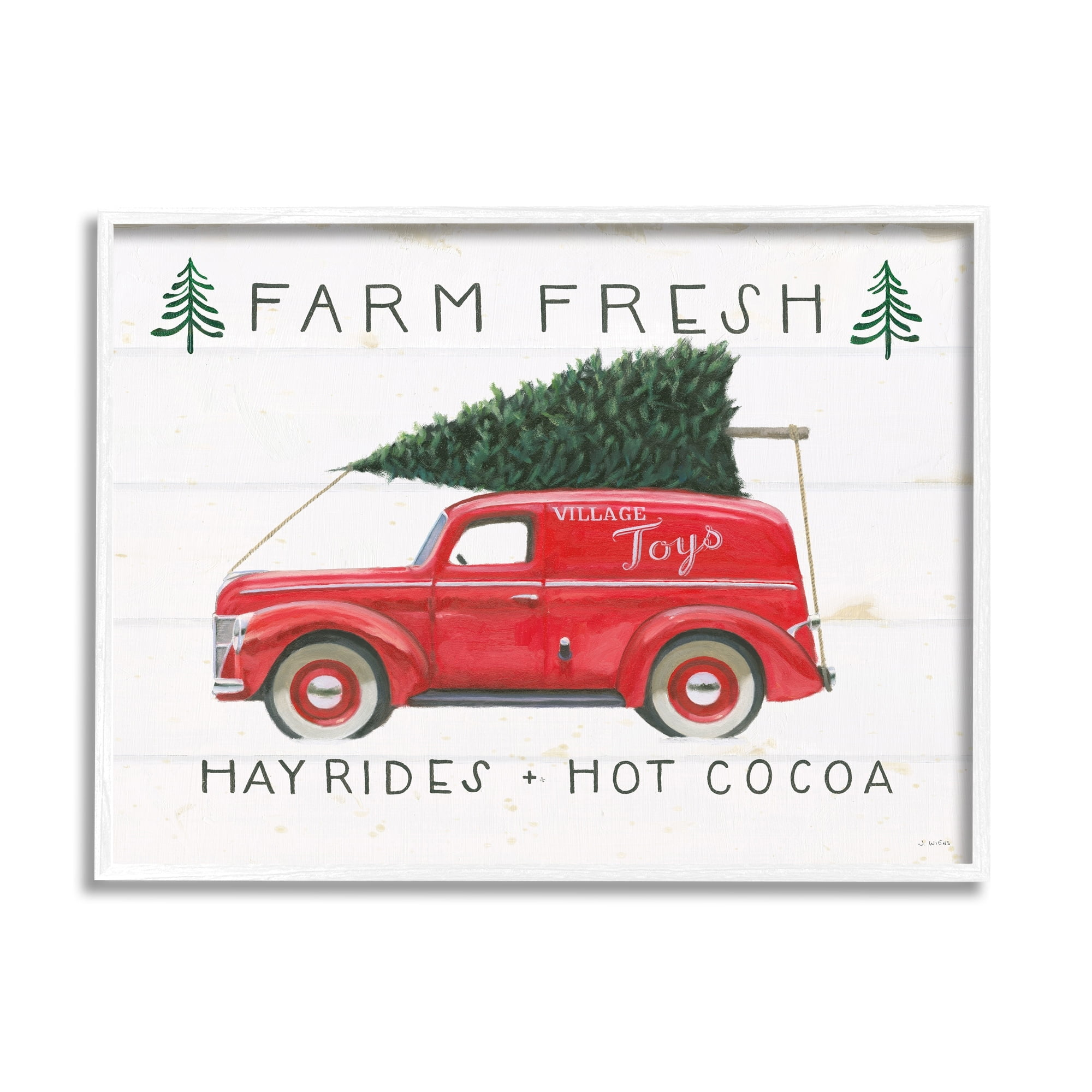 Farm Fresh Rustic Antique Holiday Shop Sign Transportation Graphic Art Framed Art Print Wall Art