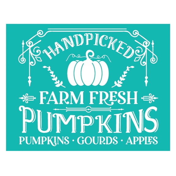 Farm-Fresh Silkscreen-Pattern Stencil Adhesive Silk Screen Stencils for Clay Decor Handpicked Pumpkin