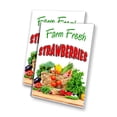 thumbnail image 1 of Farm Fresh Strawberries (24" X 36") 4mm Corrugated Plastic Panel, Graphics Applied To 1 Side (Pk of 2), 1 of 4