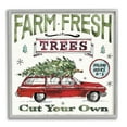 thumbnail image 1 of Farm Fresh Trees Vintage Christmas Advertisement Station Wagon Transportation Framed Art Print Wall Art, 17x17, 1 of 7