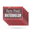 thumbnail image 1 of Farm Fresh Watermelon Vinyl Decal 5 Pack of 12 Inch x 16 Inch Weatherproof Heavy-Duty Adhesive Backing | Sweet and Juicy, Locally Grown, Seasonal Favorites | Made in USA, 1 of 6