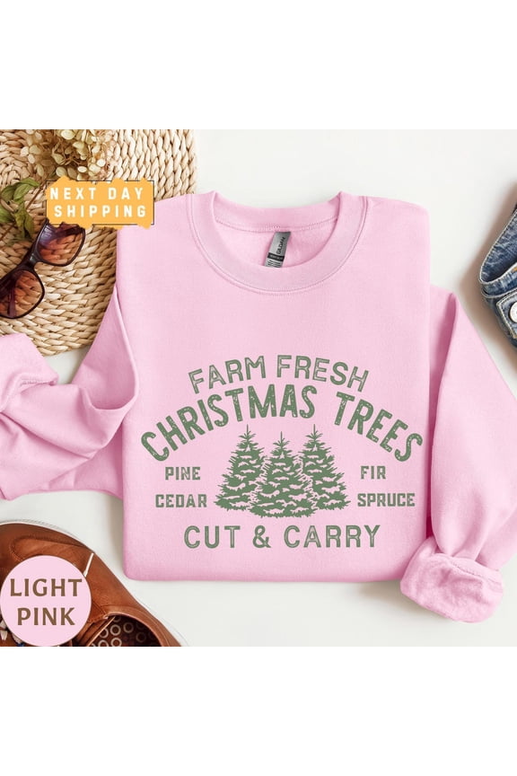 Farm Fresh season Trees Sweatshirt, Pine Cedar Fir Spruce season Sweater, Women's Winter for Her Tshirt All Size S-5XL