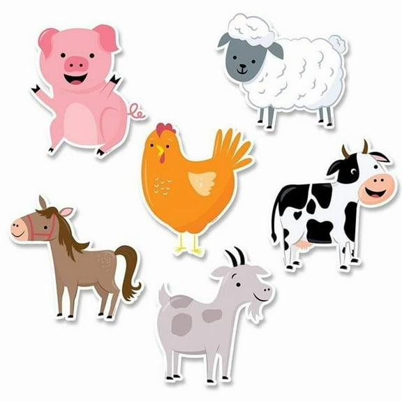 Farm Friends Designer Cutouts, 6 in. - 3 per Pack