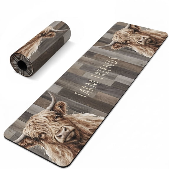 Woord Pattern Farm Friends Heat Insulation Mats for Countertop Country Highland ...