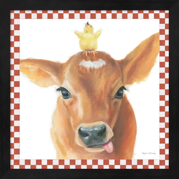 Farm Friends III Border by Myles Sullivan, Framed Wall Art, 13.25W x 13.25H