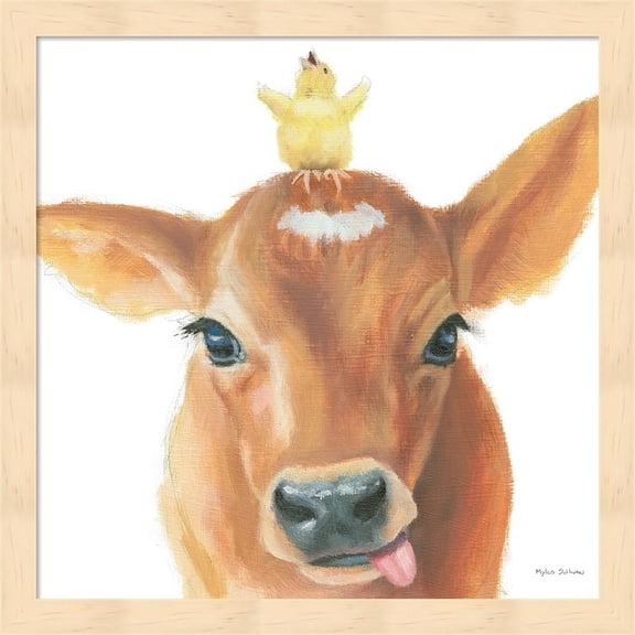 Farm Friends III by Myles Sullivan, Framed Wall Art, 13.25W x 13.25H