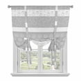 thumbnail image 1 of Farm Fruits Balloon Curtains for Living Room/French Door, Watermelon Lemons Peach Strawberry Grey Striped Tie Up Curtains 63 Inch Length Energy Saving Kitchen Curtains Shades for Windows 42"x63", 1 of 8