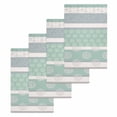 thumbnail image 1 of Farm Fruits Kitchen Dish Towels for Drying Dishes Set of 4, Watermelon Lemons Peach Green Grey Striped Waffle Weave Microfiber Hand Tea Bathroom Towels Quick Dry & Absorbent Towel 15.7x23.6, 1 of 7