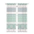 thumbnail image 1 of Farm Fruits Sheer Curtains 84 Inch Length 2 Panels Set for Living Room/Bedroom, Watermelon Lemons Peach Green Grey Striped Kitchen Curtains Grommet Semi-Sheer Curtains Window Treatments 52"x84"x2, 1 of 7