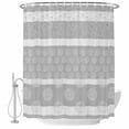 thumbnail image 1 of Farm Fruits Shower Curtain, Waterproof Shower Curtains for Bathroom, Watermelon Lemons Peach Strawberry Grey Striped Washable Fabric Bathtub Curtain Set Bath Decor with 12 Hooks Standard 72"x72", 1 of 8