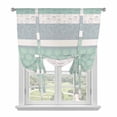 thumbnail image 1 of Farm Fruits Tie Up Curtains for Windows, Adjustable Balloon Window Shades, Watermelon Lemons Peach Green Grey Striped Kitchen Window Treatments Adjustable Roll Up Curtain for Basement/Nursery 52"x45", 1 of 8