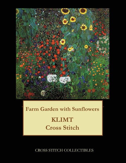 Farm Garden with Sunflowers: Gustav Klimt cross stitch pattern (Paperback)(Large Print)