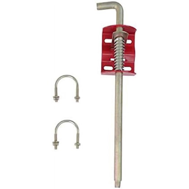 Farm Gate Anchor Cane Bolt 18In Farming Livestock SpringLoaded Fence
