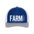 thumbnail image 1 of Farm Girl Hat, Farm Girl, Farm Hat, Snapback, Farming Apparel, Gift For Her, Farm Mom, Mother's Day Gift, Country, Farm Life, White Text, Royal/White/Heather, 1 of 1
