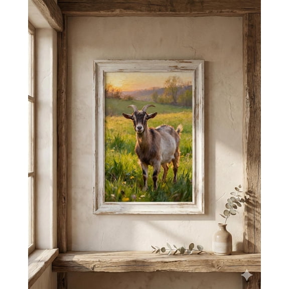 Farm Goat Spring Countryside Farmhouse Poster Unframed Paper Print