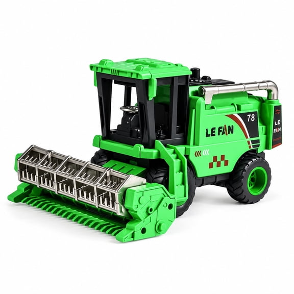 Farm Harvester Tractor Toy, Realistic Farm Vehicle Toy Push and Go Truck Car Tractor Toy Gift for Kids 3+ Boys Ages 3 and up Years Old